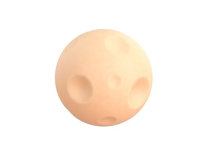 Cartoon Moon 3D model