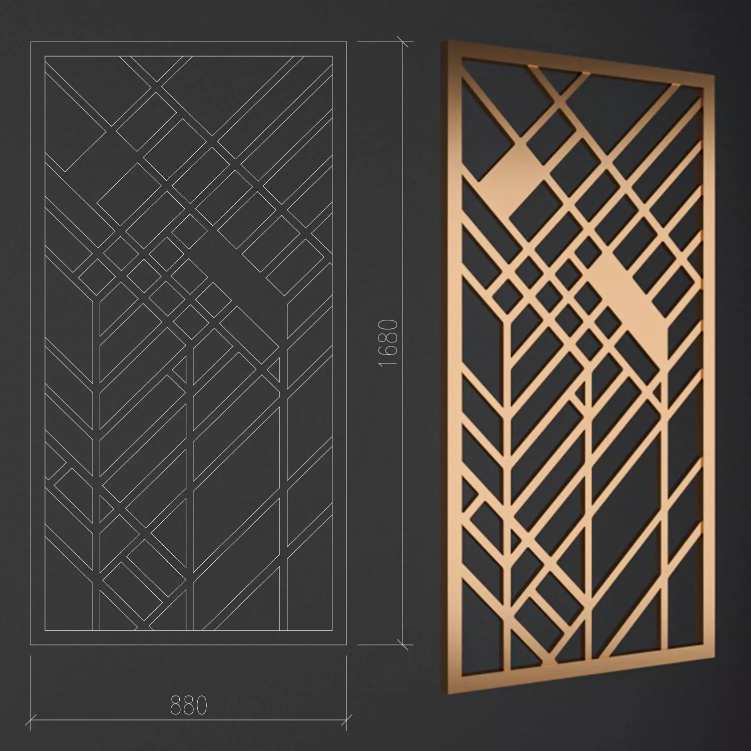 Decorative panel Free 3D model
