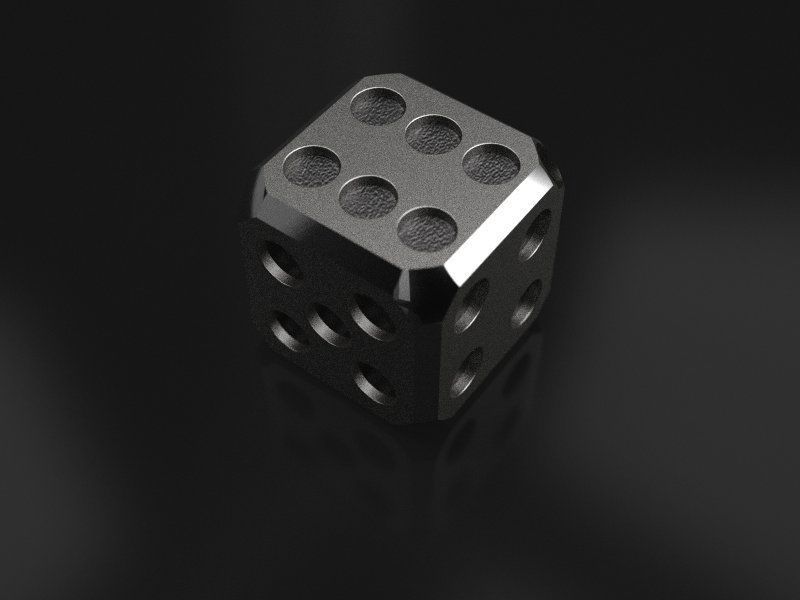 hollow dice charm 3D print model_4