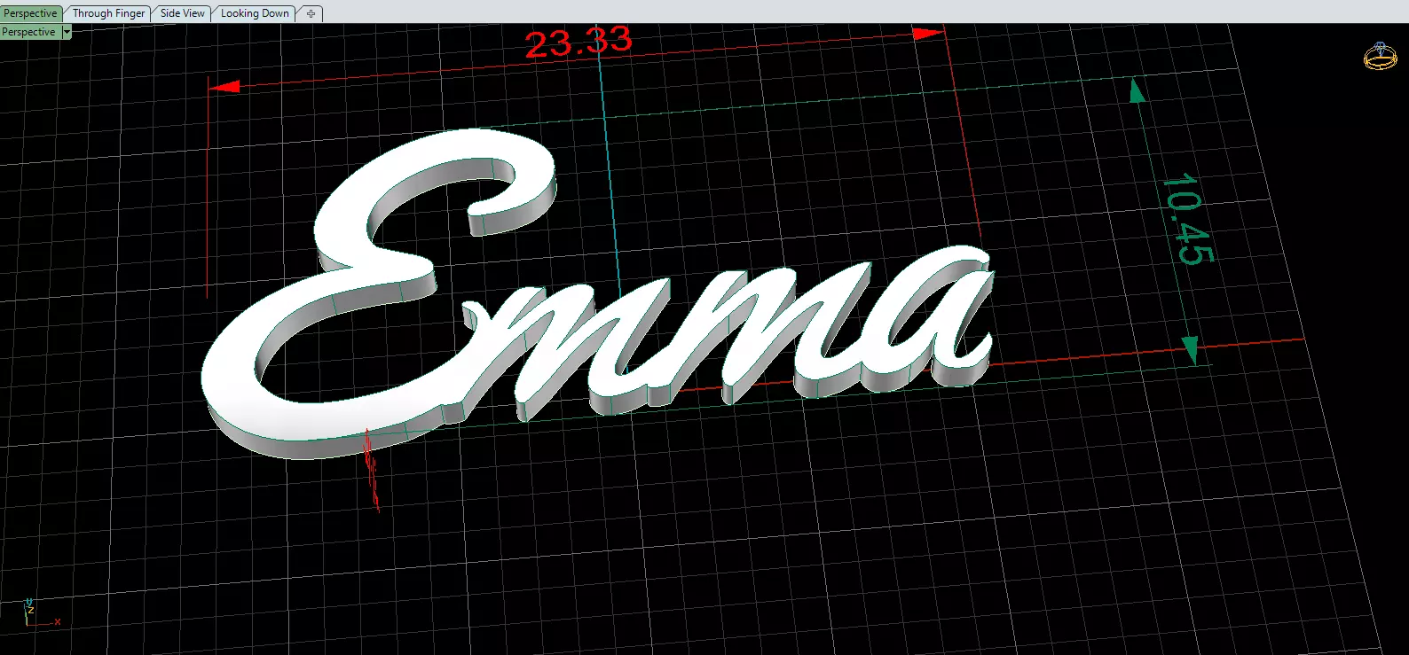 Name Necklace Emma 23 mm 3D print model