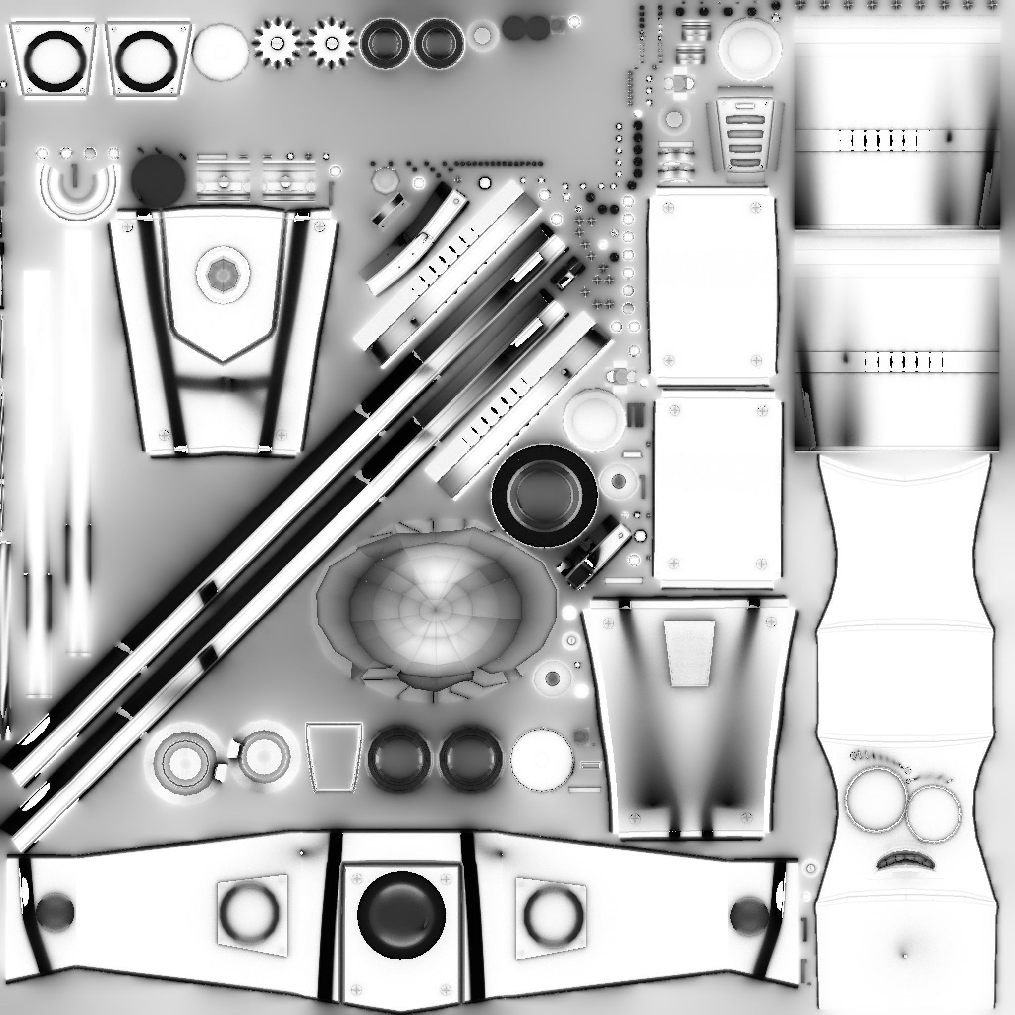 Mecatronico robot 3D model_4