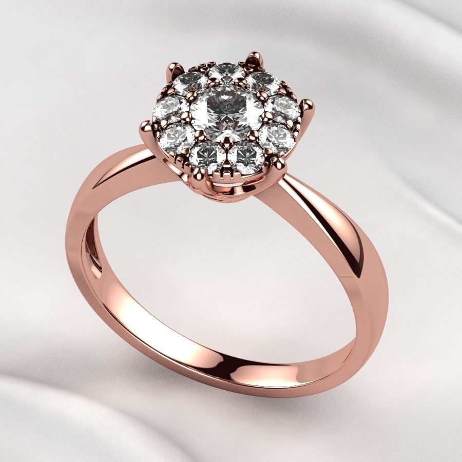 Fashion Gold Ring 3D print model_5