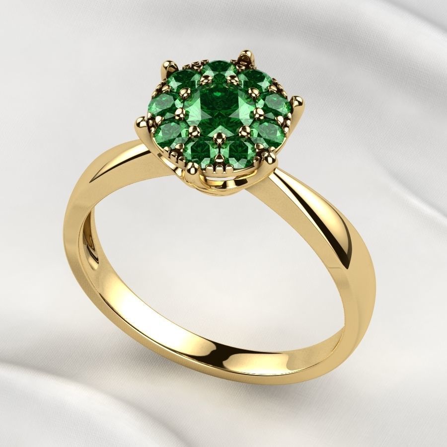 Fashion Gold Ring 3D print model_9