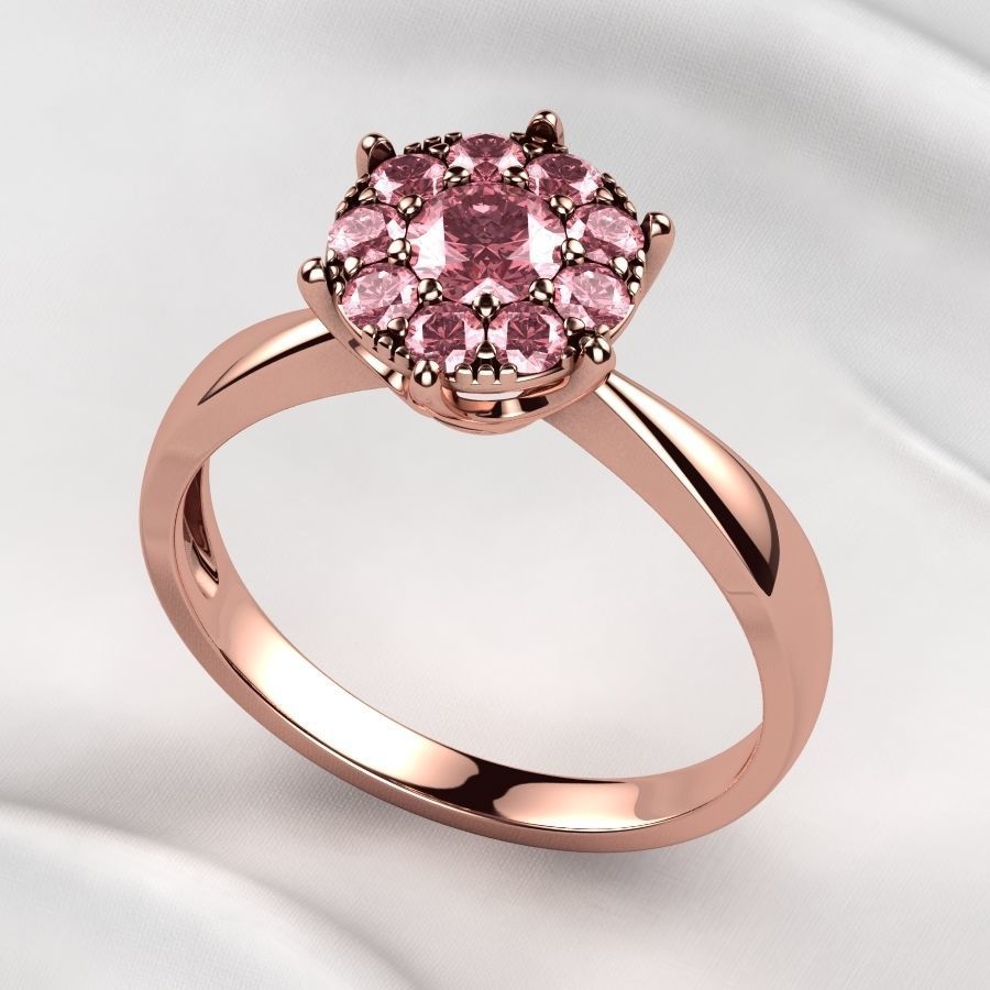 Fashion Gold Ring 3D print model_7