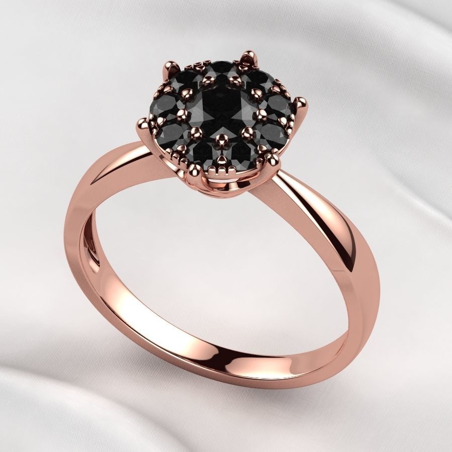 Fashion Gold Ring 3D print model_6