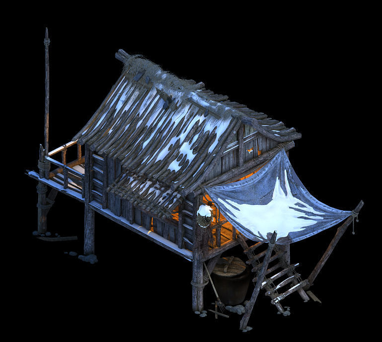 Public Map-Snow-Chalet 32 3D model_2