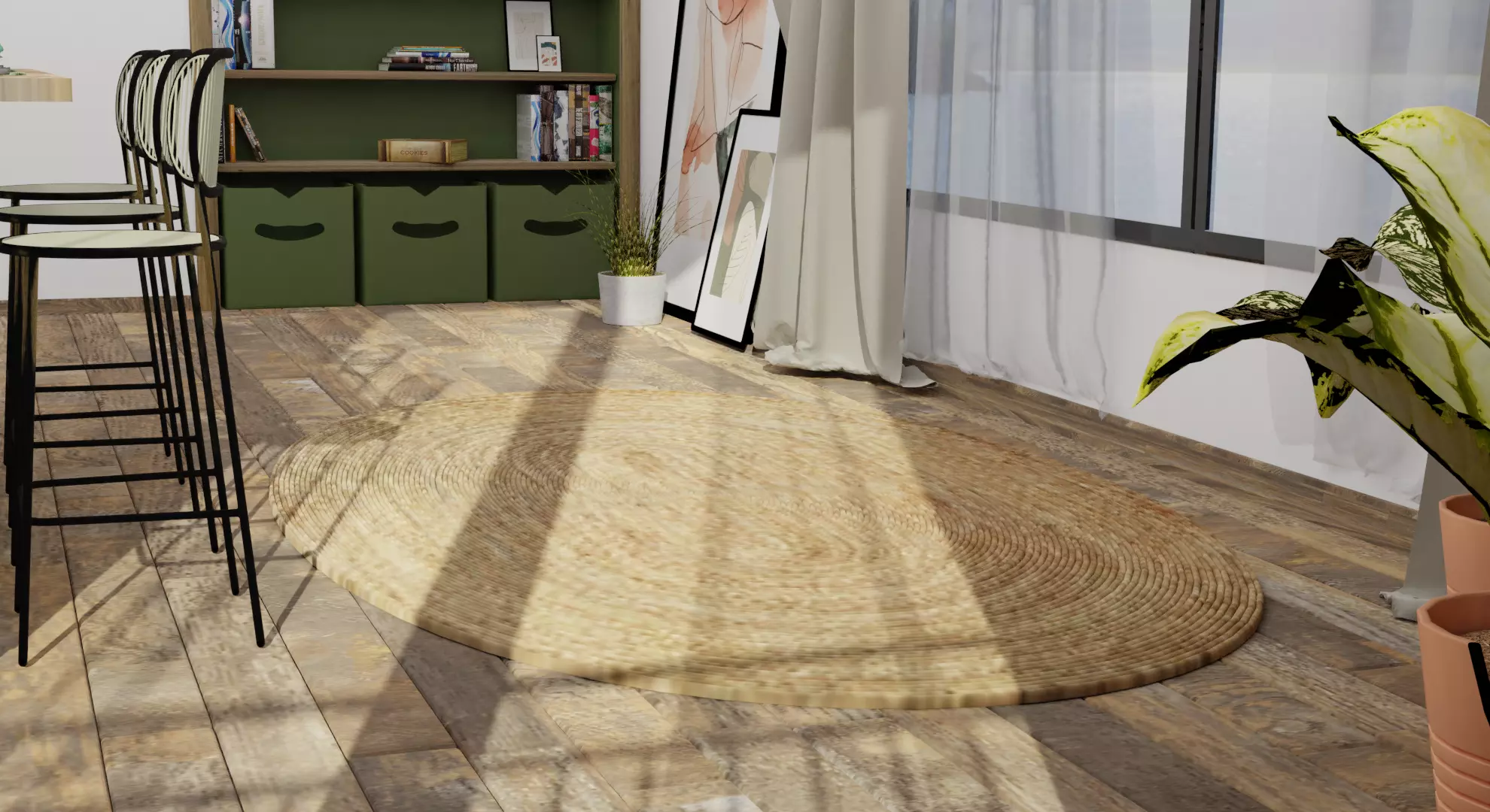 Jute Carpet 3D model_0
