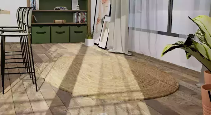 Jute Carpet 3D model