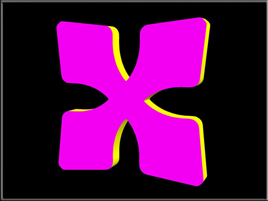 A DOUBLE SHARP SIGN Low-poly 3D model_4