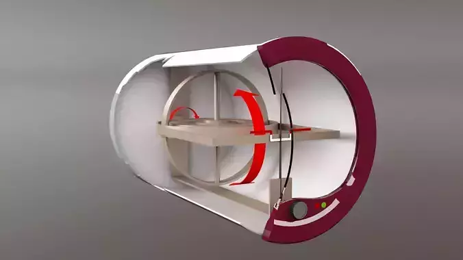 Gyroscope interior of space capsule 3D model