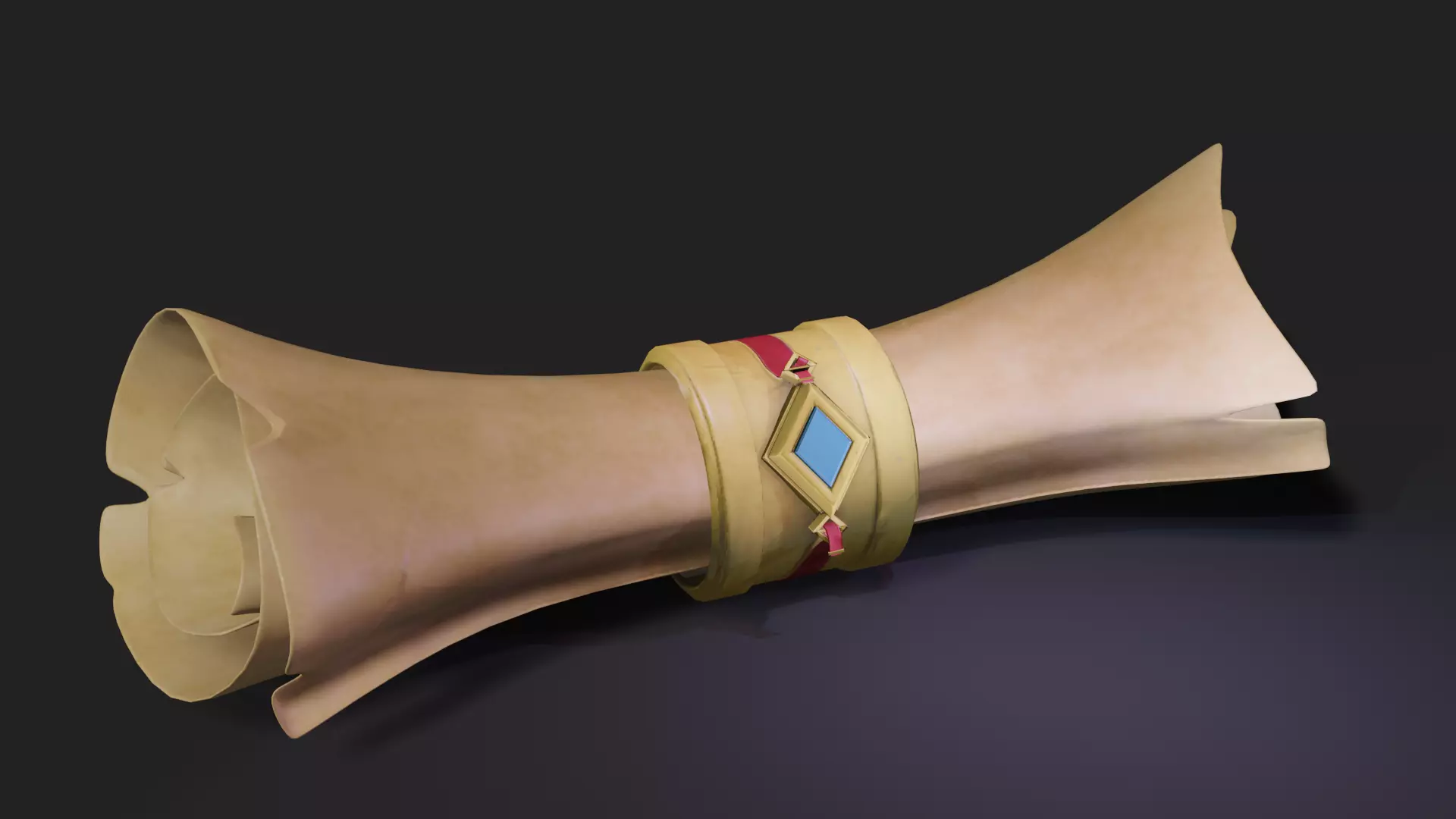 3D model Ancient Sealed Magic scroll VR / AR / low-poly | CGTrader