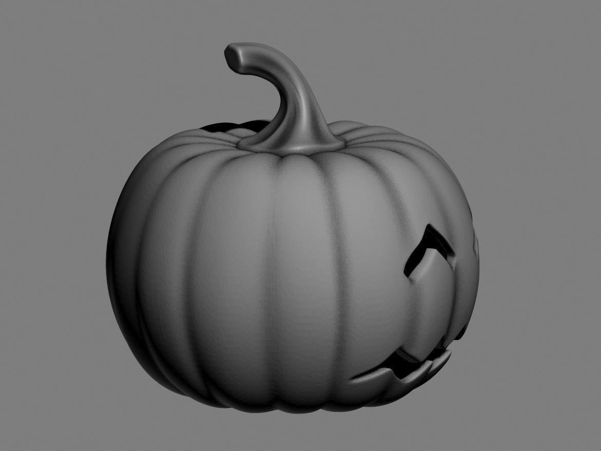 halloween pumpkin 10 3D print model_3