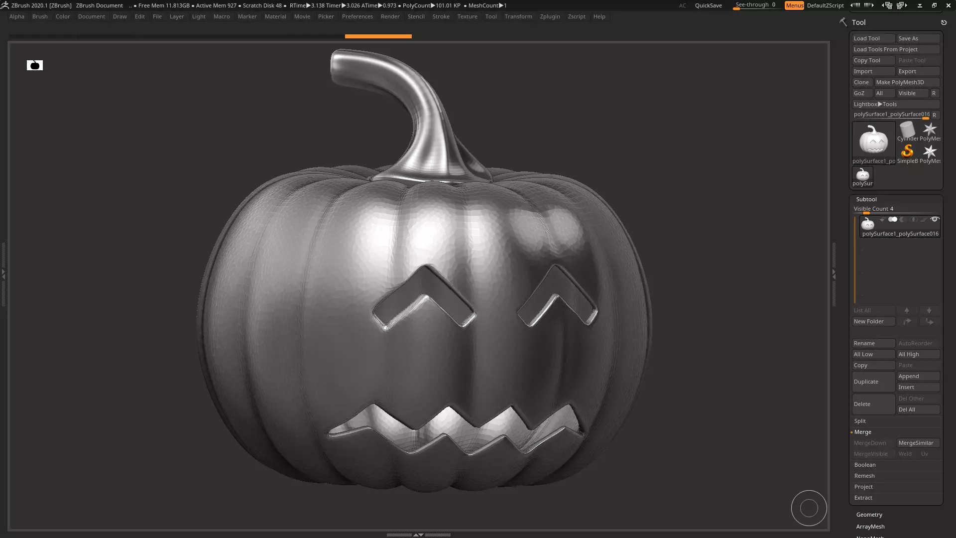 halloween pumpkin 10 3D print model_0