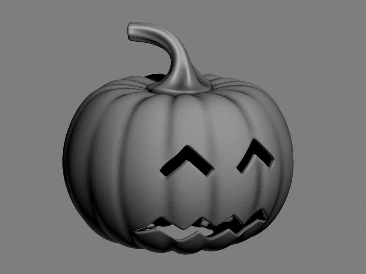 halloween pumpkin 10 3D print model_2