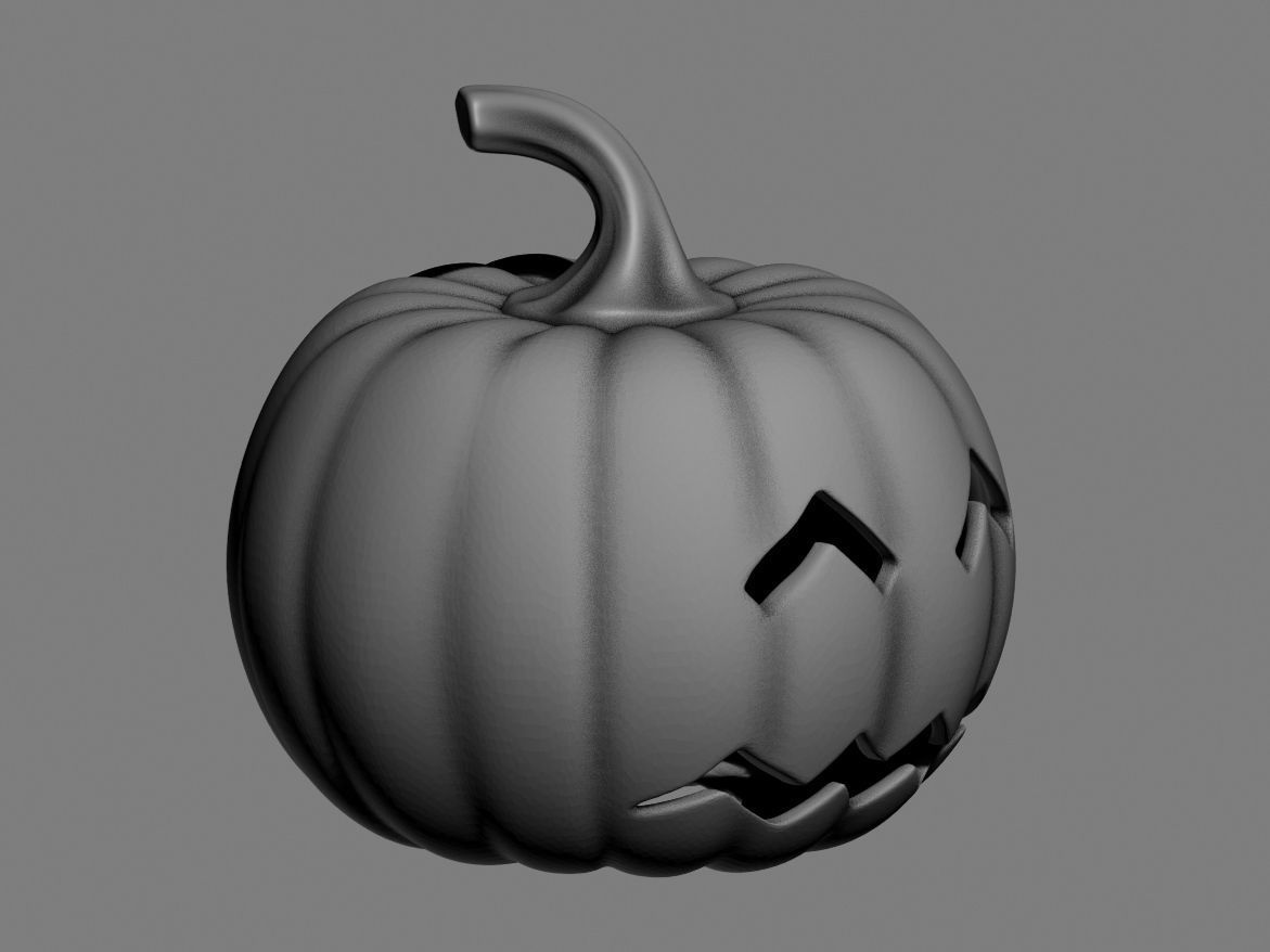 halloween pumpkin 10 3D print model_4