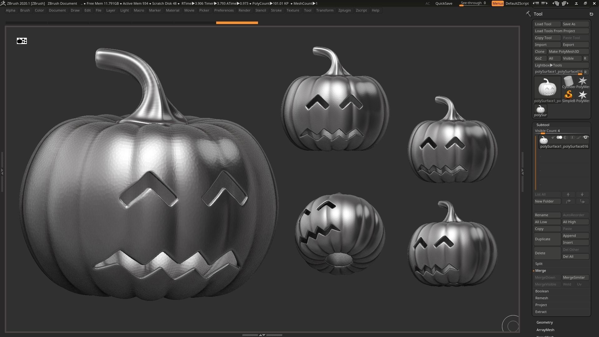 halloween pumpkin 10 3D print model_1