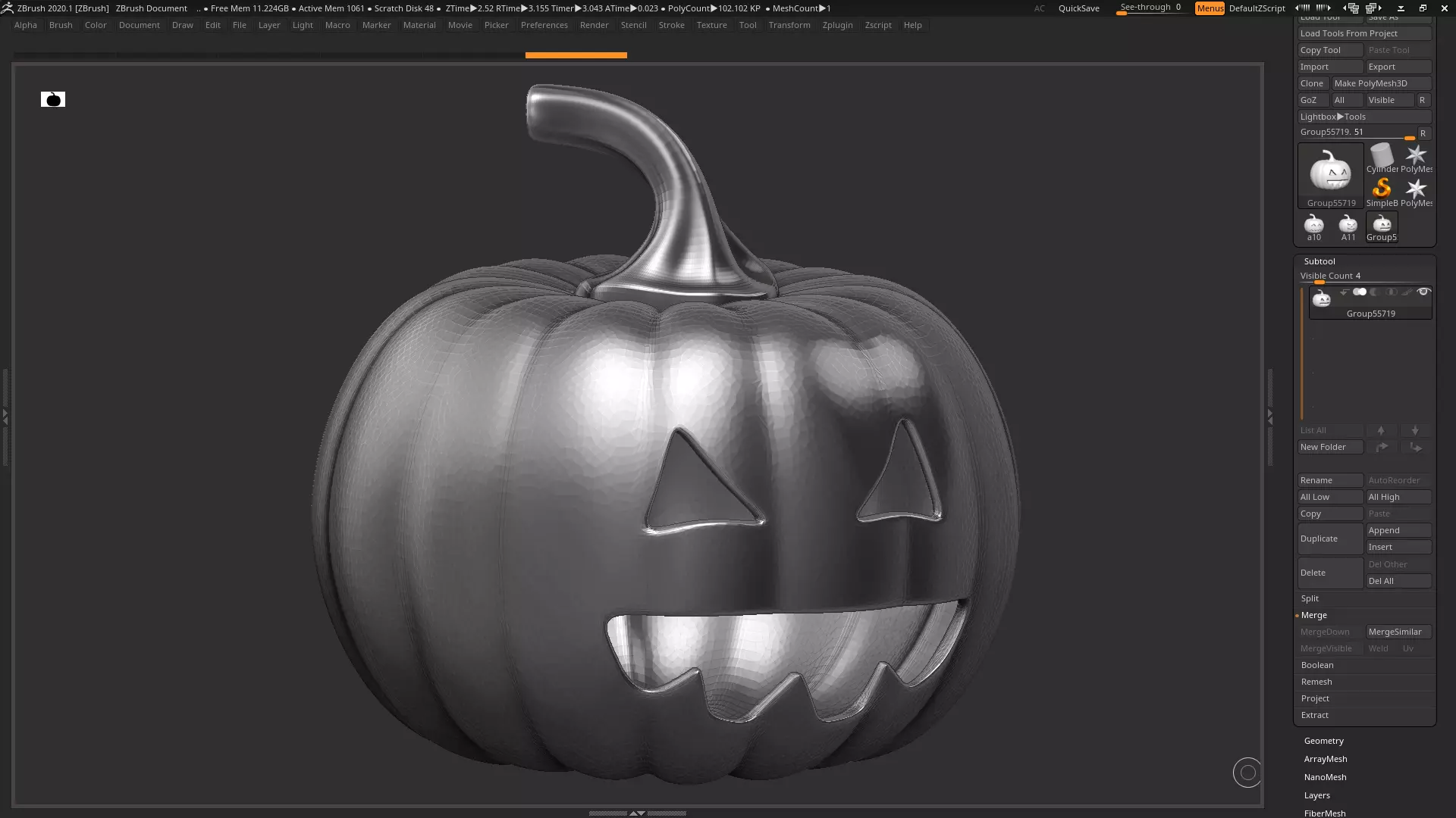 halloween pumpkin 12 3D print model