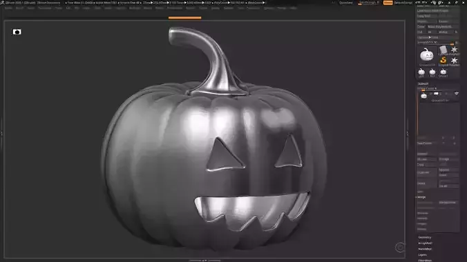 halloween pumpkin 12 3D print model