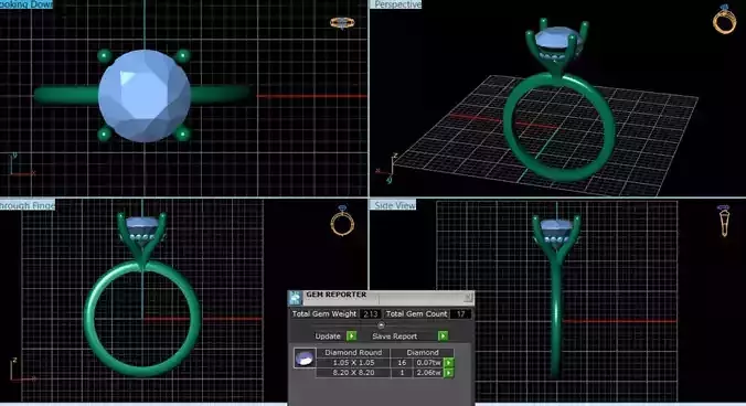 Diamond Ring 3d model 