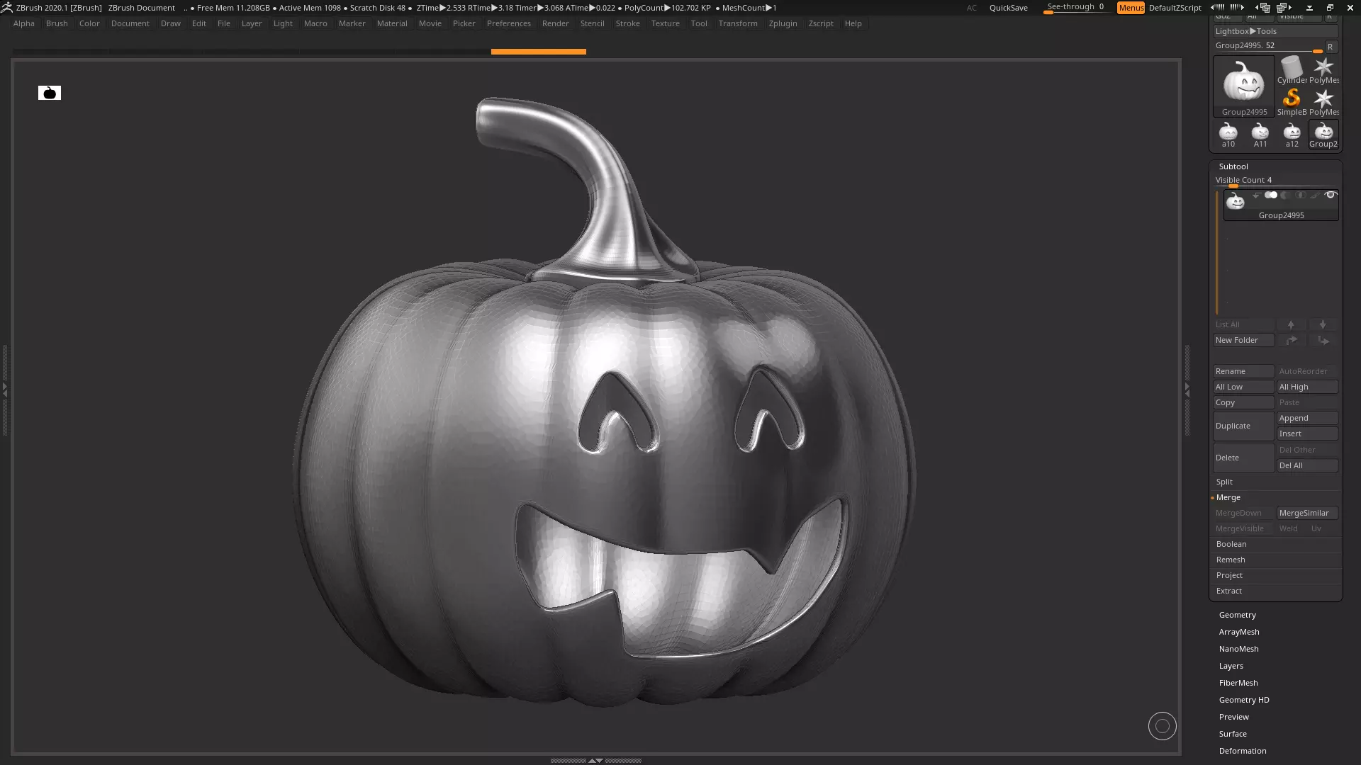 halloween pumpkin 13 3D print model_0