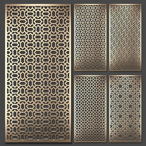Decorative panel set 72 3D model