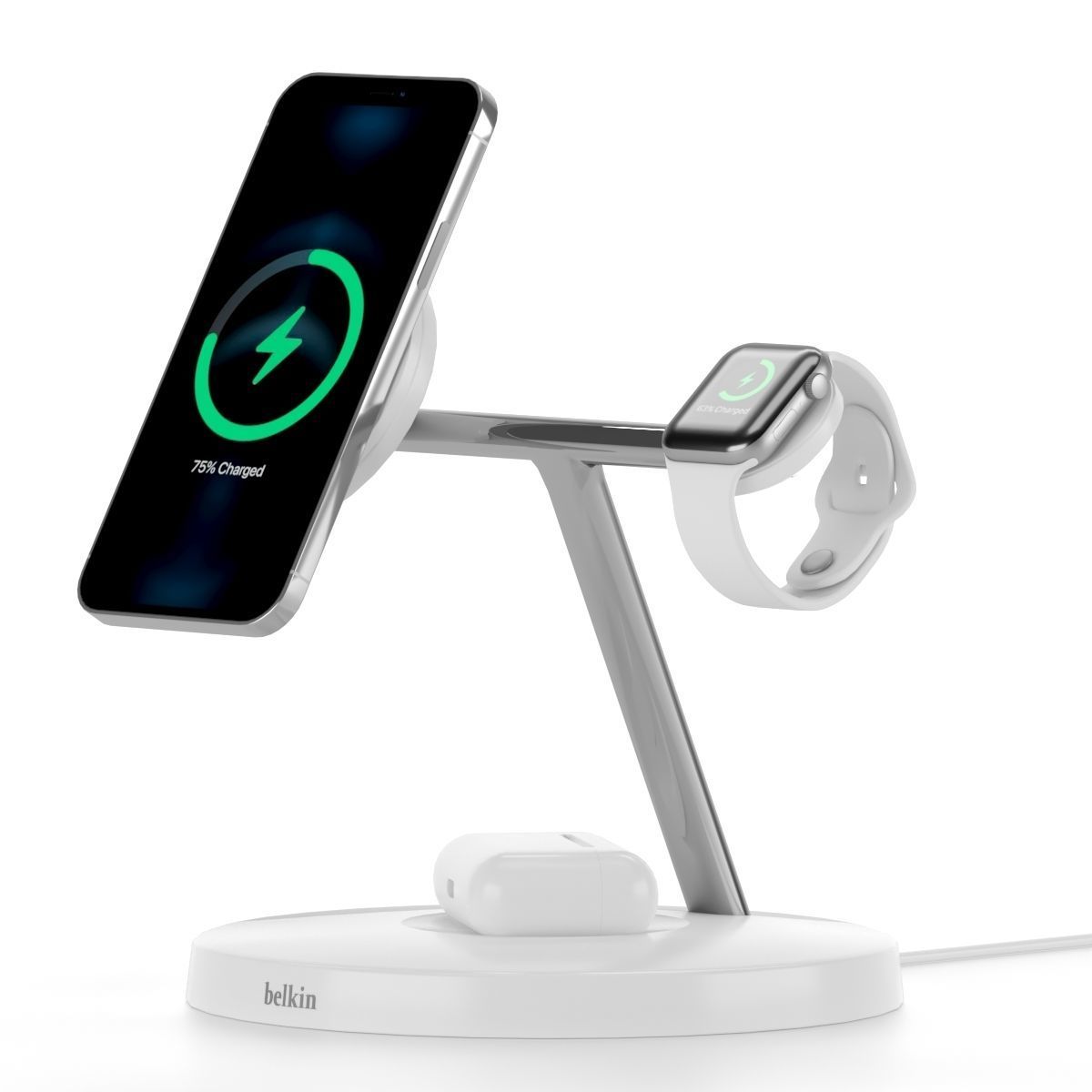 Wireless charger for iPhone 12 Pro Apple Iwatch and AirPods 3D model_2