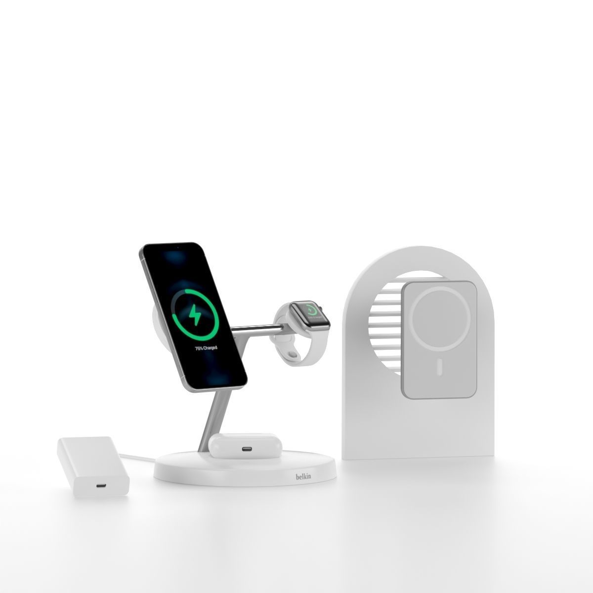Wireless charger for iPhone 12 Pro Apple Iwatch and AirPods 3D model_4