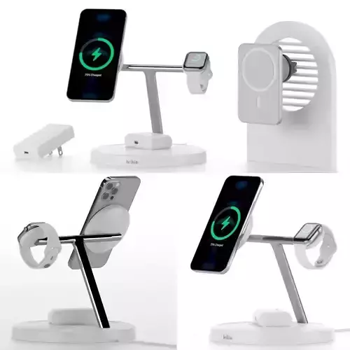 Wireless charger for iPhone 12 Pro Apple Iwatch and AirPods 3D model