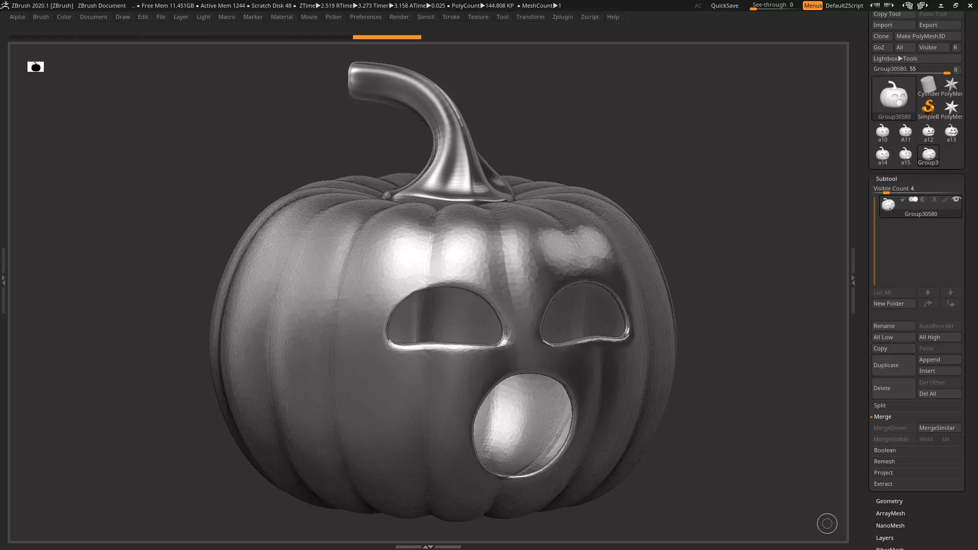 halloween pumpkin 16 3D print model_0