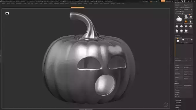 halloween pumpkin 16 3D print model