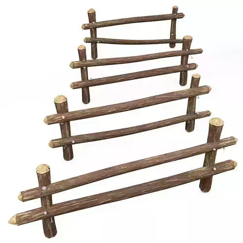 Fence wood nails cartoon pack