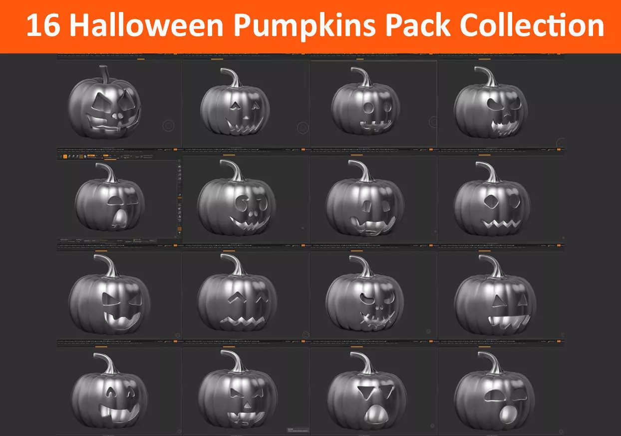 16 halloween pumpkin Mega Pack Collection _0