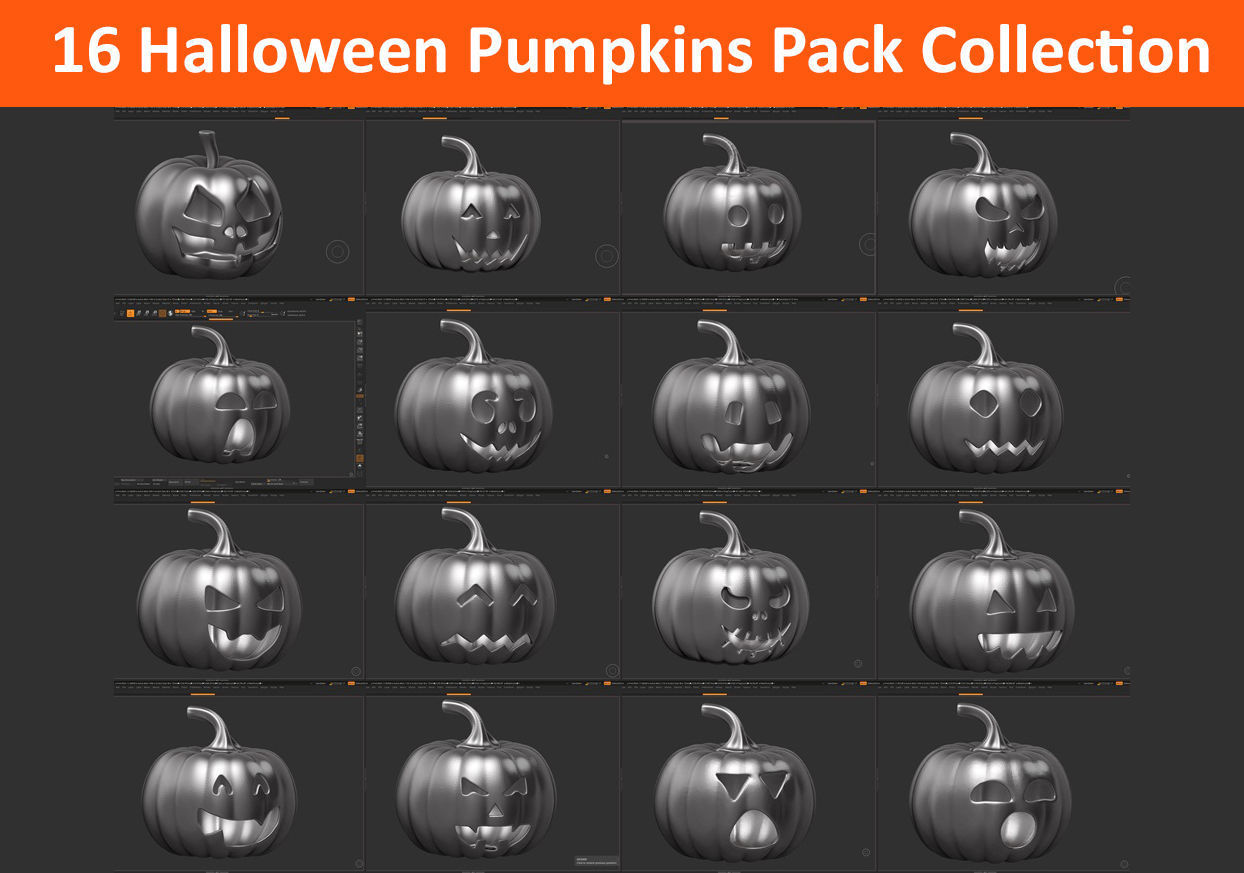 16 halloween pumpkin Mega Pack Collection