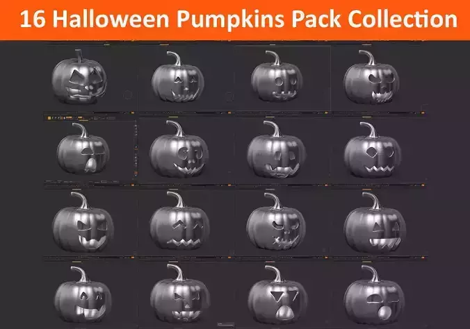 16 halloween pumpkin Mega Pack Collection 