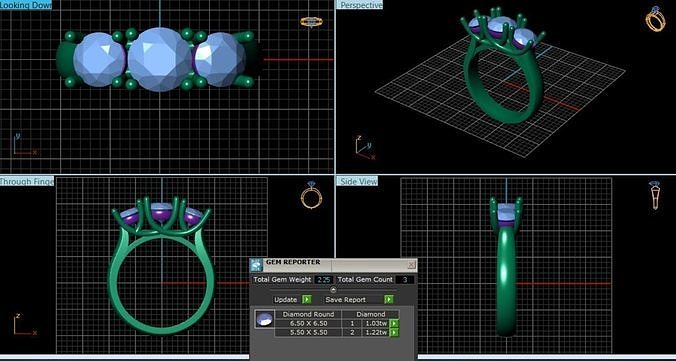 Diamond Ring 3d model  3D model