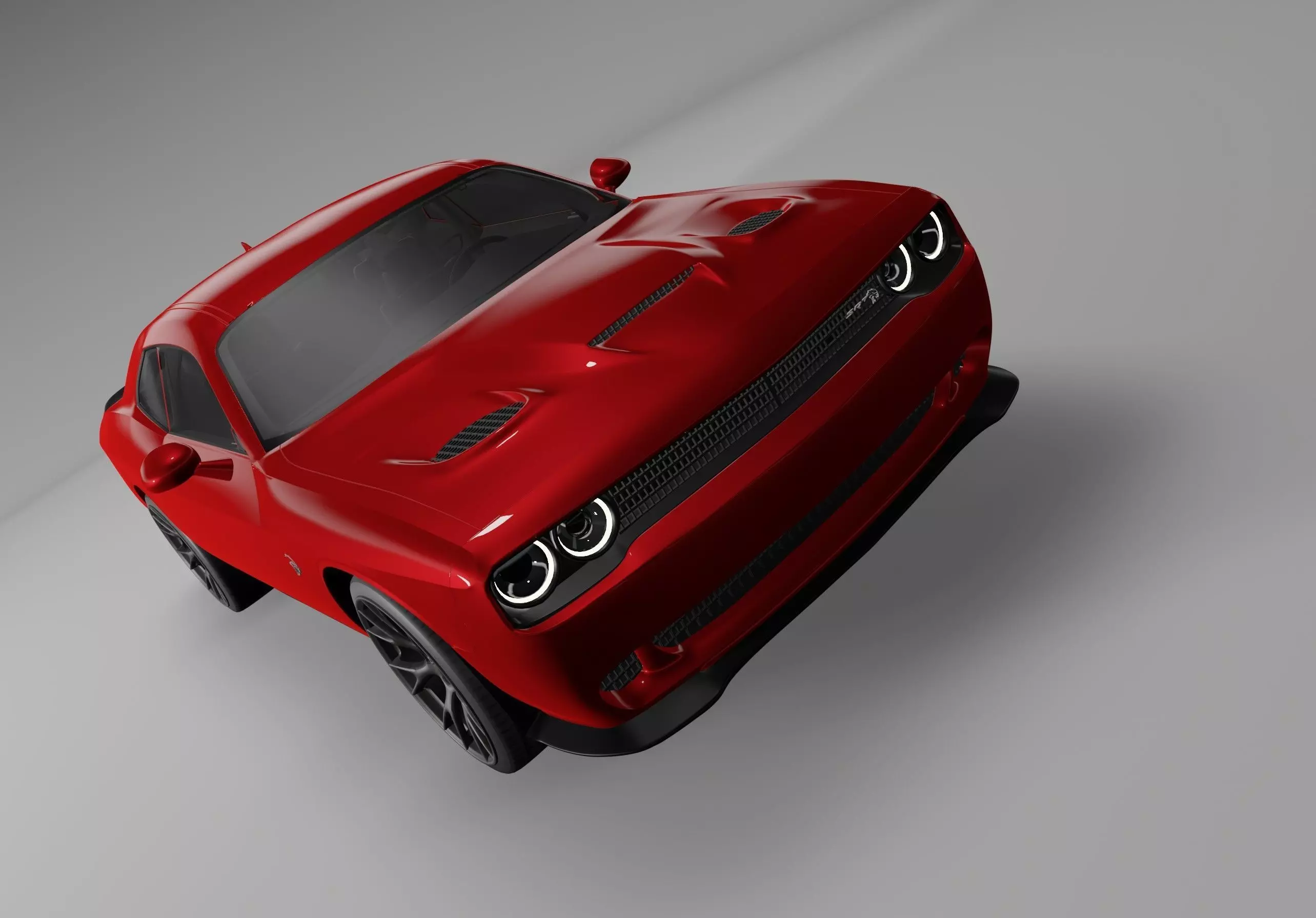 Supercar dodge sport car Low-poly 3D model