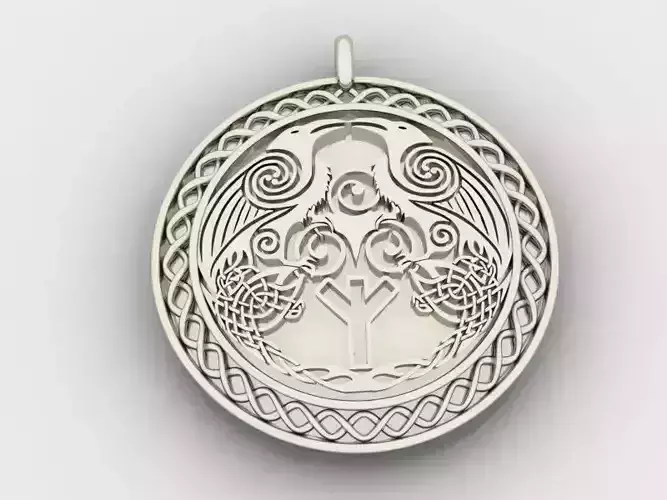 Celtic  Pendant Ravens