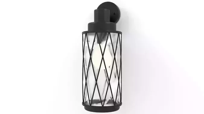 Wall Lantern with Smoky Glass - 3ds Max