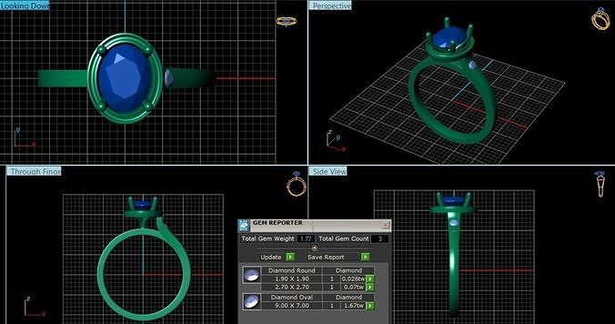 Diamond Ring 3d model  3D model