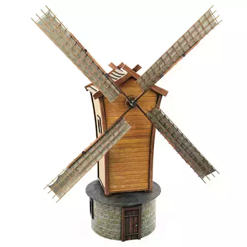 Windmill wooden cartoon