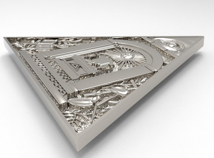 masonic pendant without hole 3d 3D print model_9