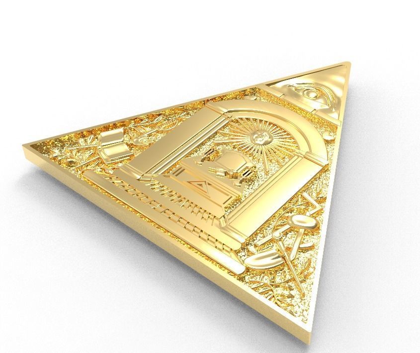 masonic pendant without hole 3d 3D print model_1