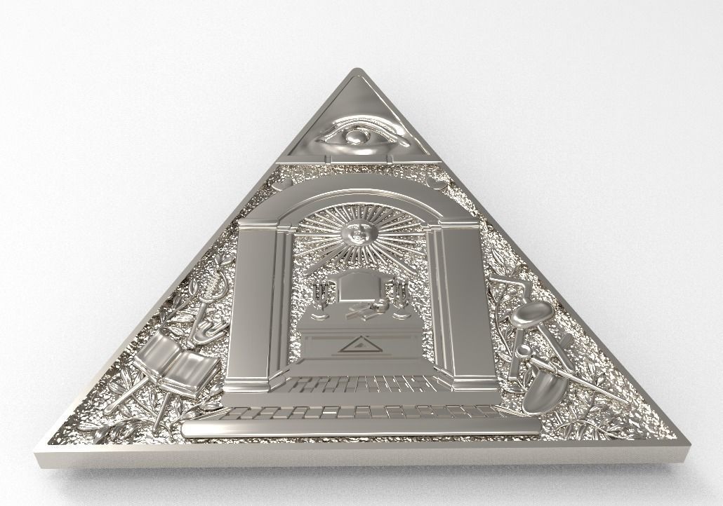 masonic pendant without hole 3d 3D print model_2