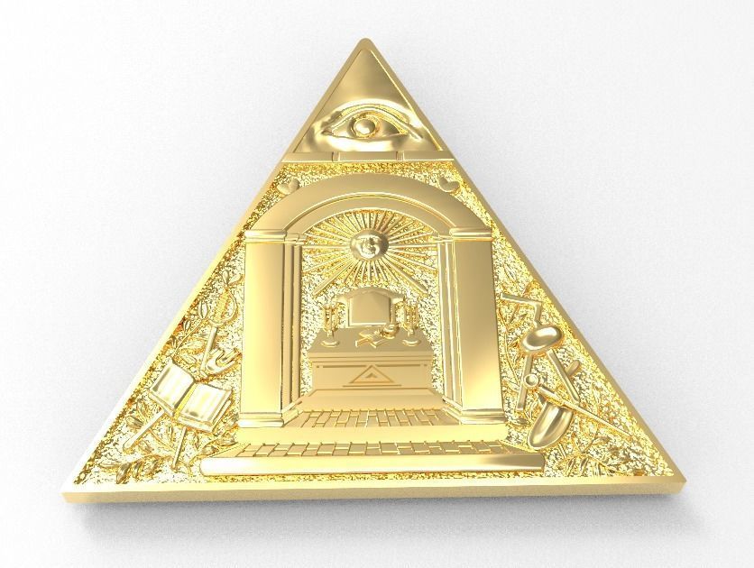 masonic pendant without hole 3d 3D print model_6