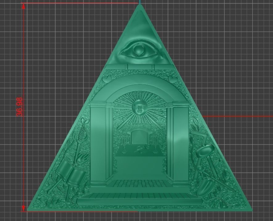 masonic pendant without hole 3d 3D print model_3