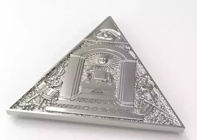 masonic pendant without hole 3d