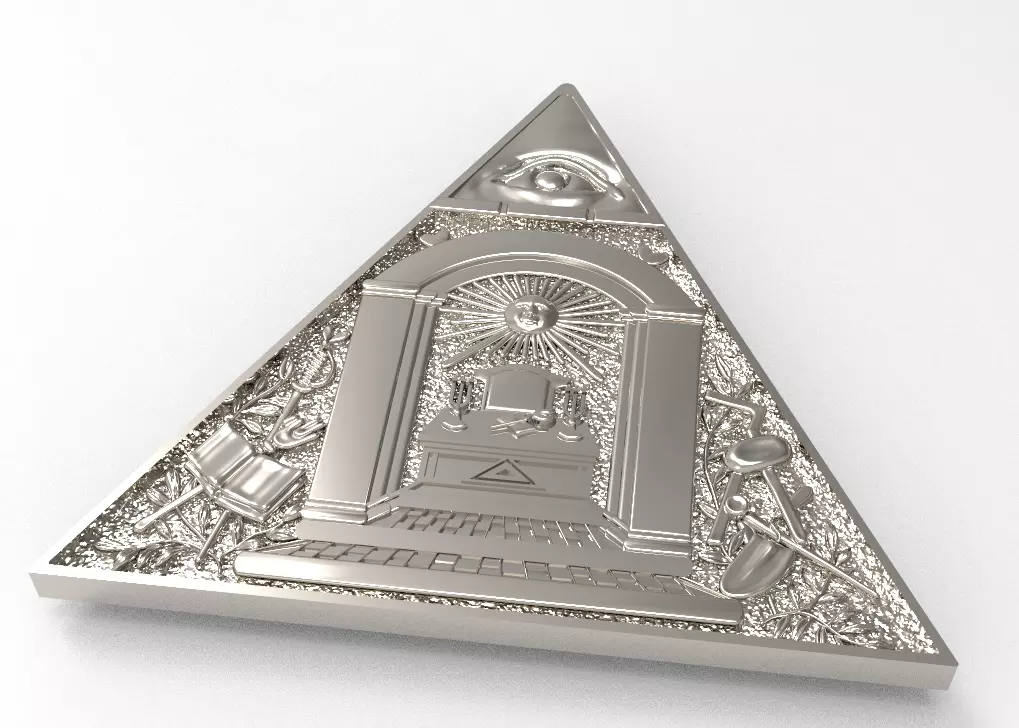 masonic pendant without hole 3d 3D print model_0