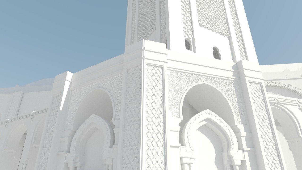 Hassan II Mosque 3D 3D model_1