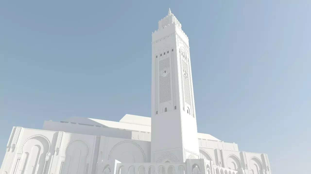 Hassan II Mosque 3D 3D model_0