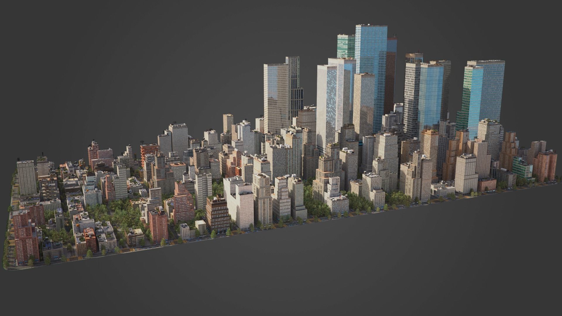 Realistic City R2 MAYA Low-poly 3D model_17
